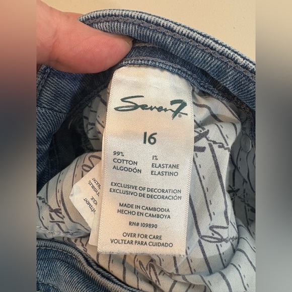 Women's Seven7 Plus Size 16 Light Wash Straight‎ Jeans EUC 0405 - Picture 10 of 11